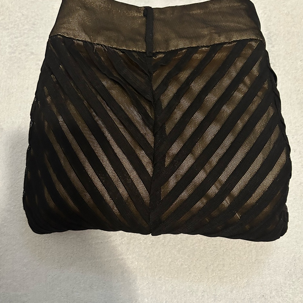 Velvet Black And Gold Skirt.
